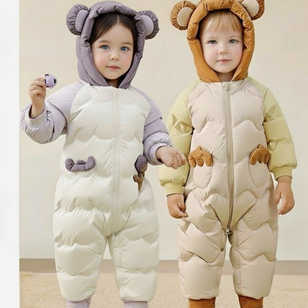 Colorblock Cub Baby Down Snowsuit