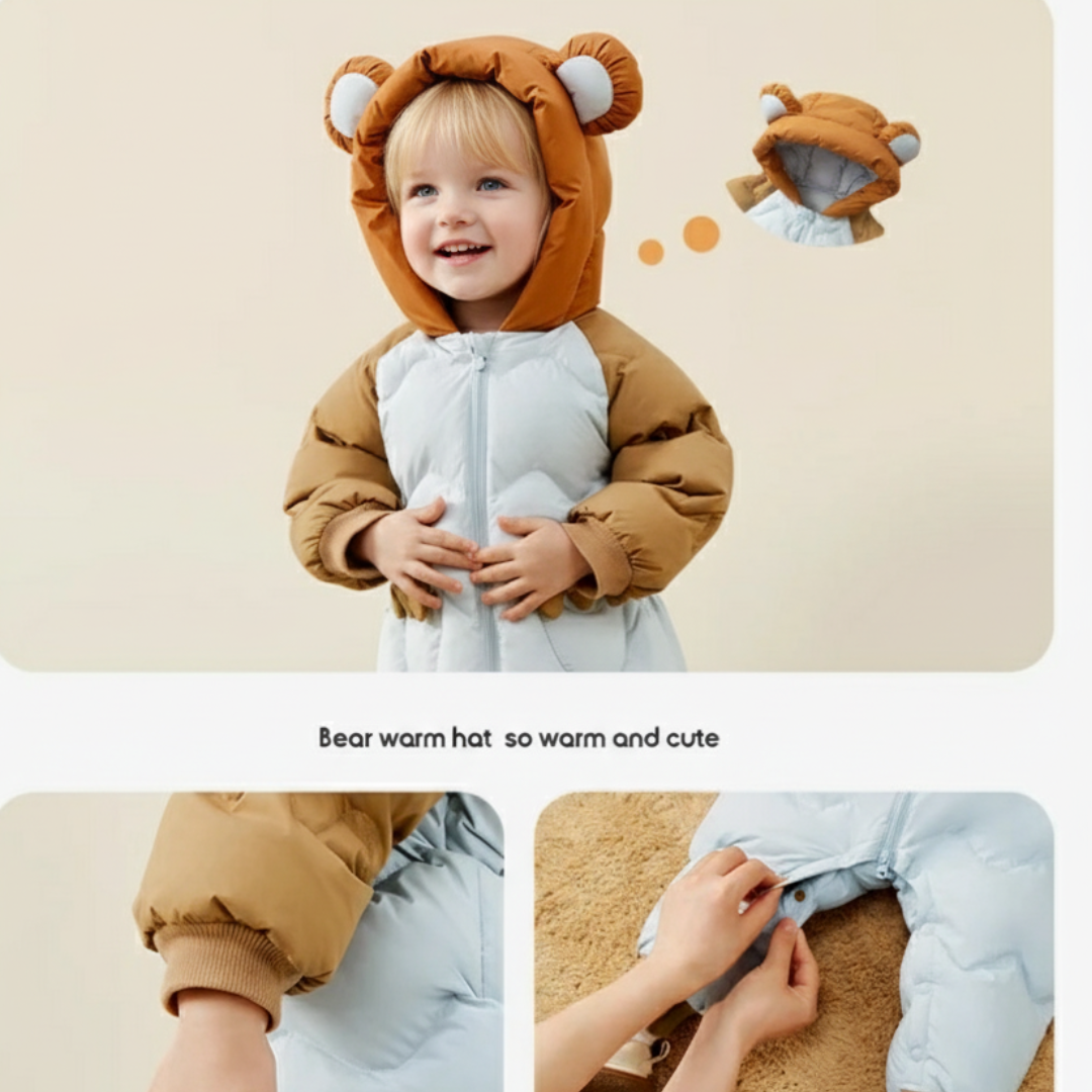 Colorblock Cub Baby Down Snowsuit
