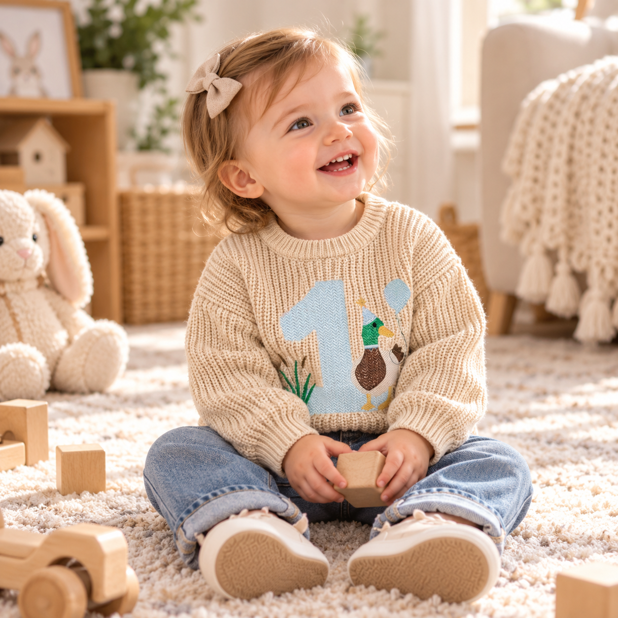 Baby First Birthday Knit Sweater