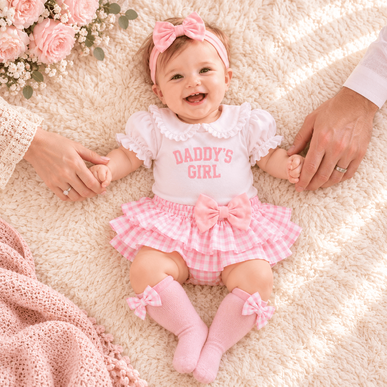 Daddy's Girl Baby 4-Piece Set — Romper, Skirt, Headband & Socks