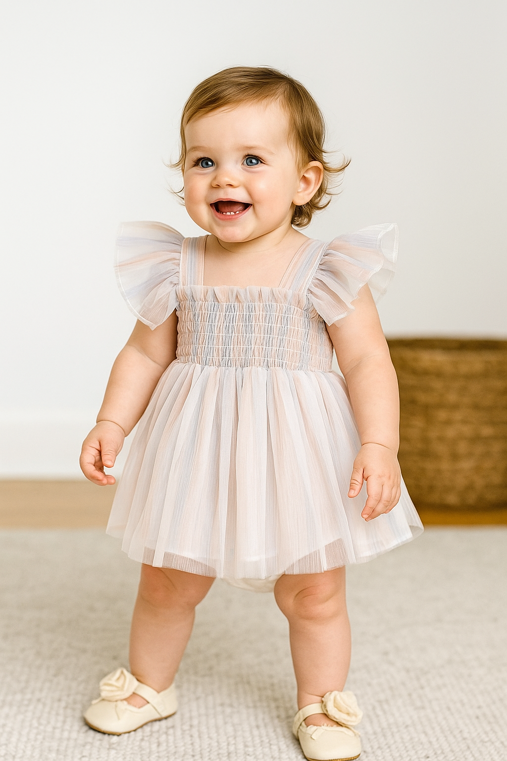 Fly Sleeve Girl Tutu Romper