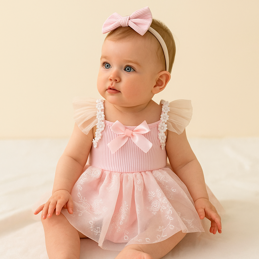 Baby Girl Mesh Romper Dress