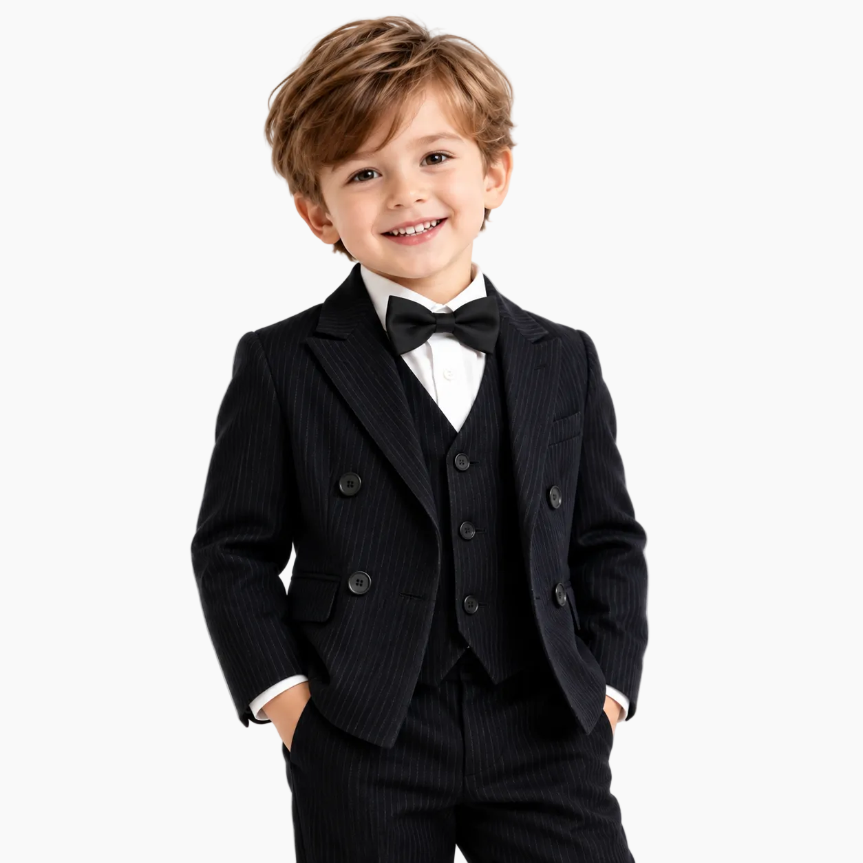 Toddler Boys' Striped Formal Suit Set