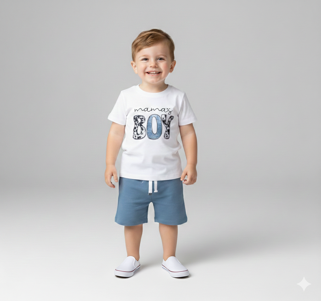 Printed T-Shirt & Casual Shorts Set