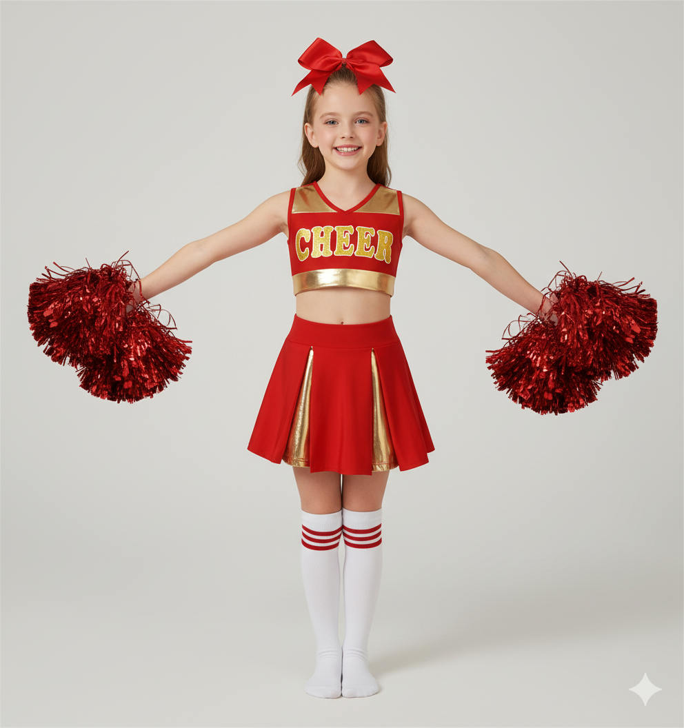 Kids Cheerleader Uniform Outfit