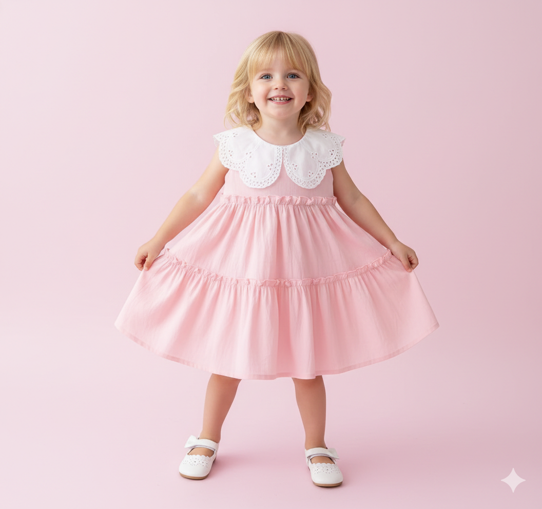 Lace Bodice Tiered Summer Dress