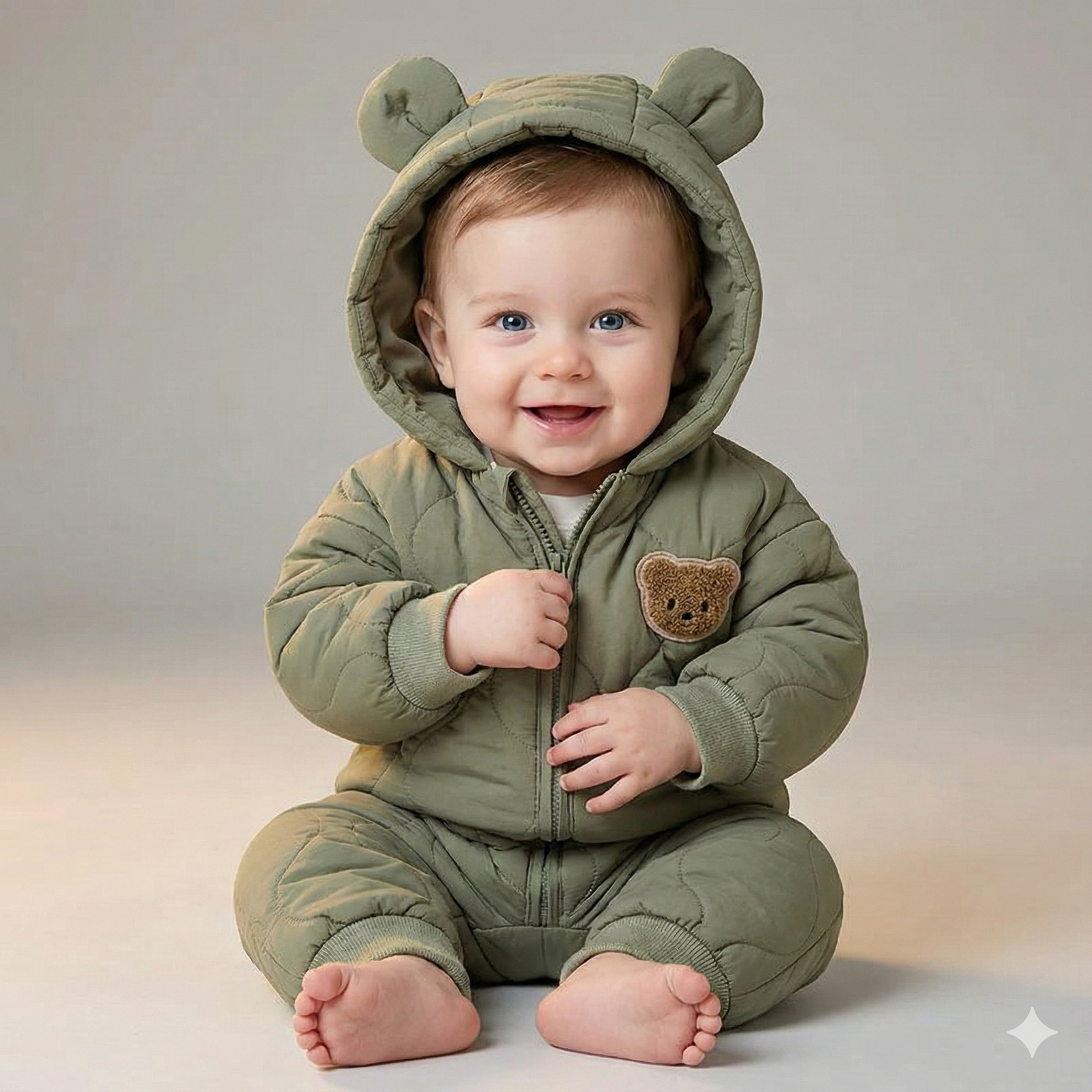 Cartoon Bear Baby Jumpsuit