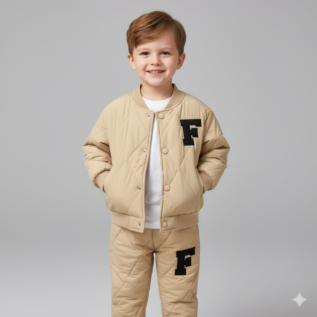 The Varsity Quilted Puffer Suit