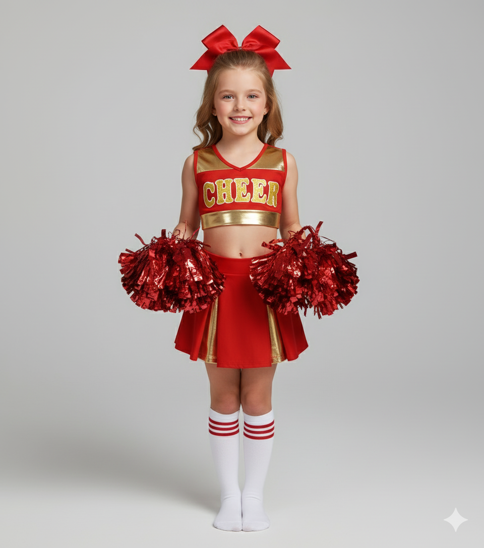 Kids Cheerleader Uniform Outfit