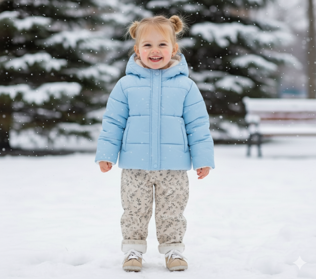 Little Blossom Fleece-Lined Corduroy Pants