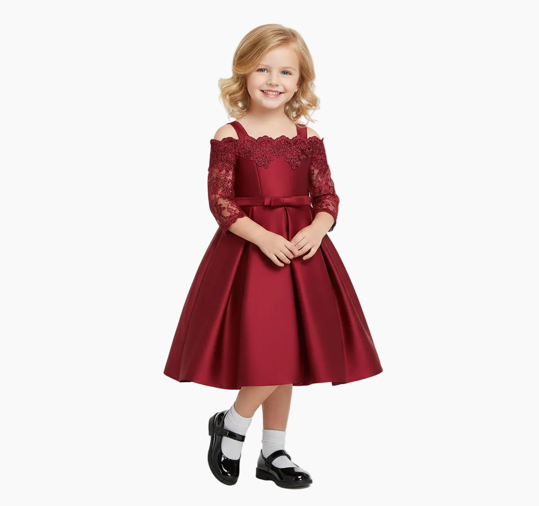 The Duchess Satin & Lace Gown