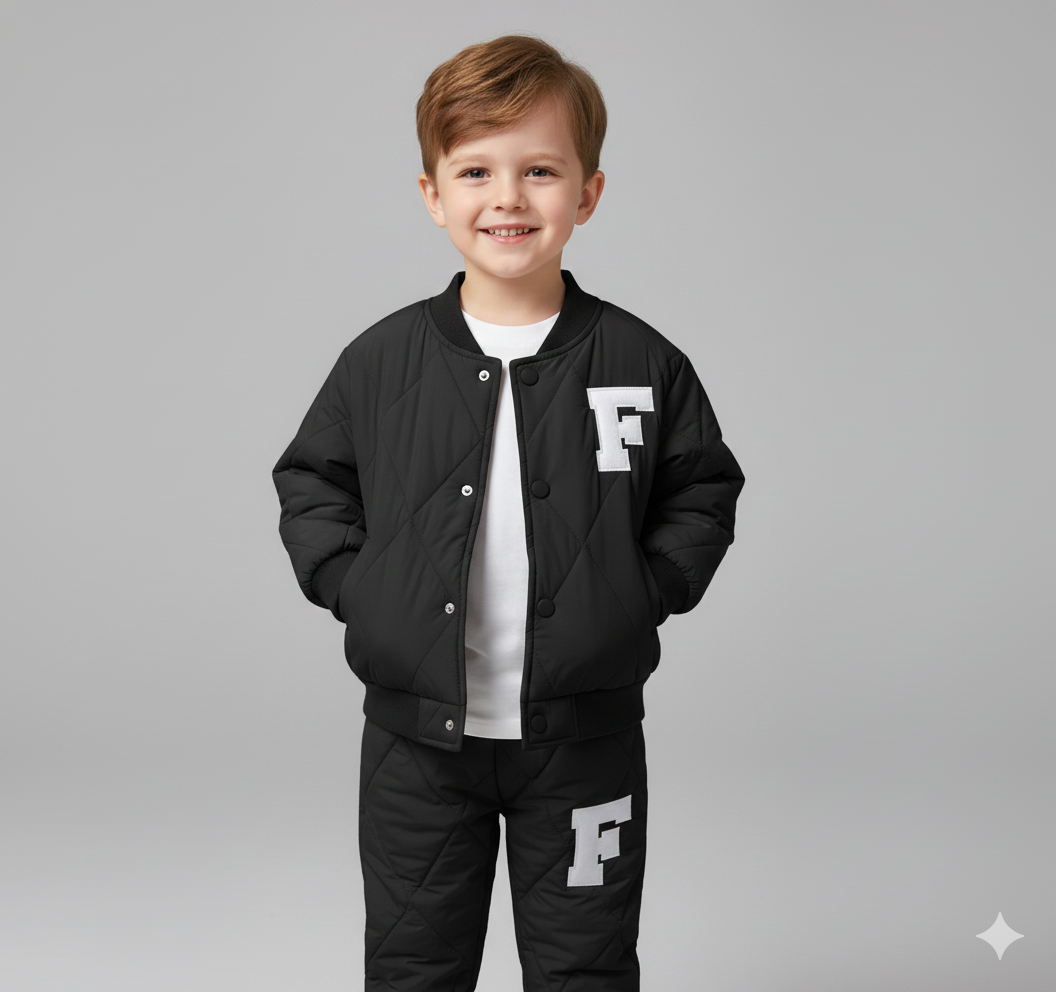 The Varsity Quilted Puffer Suit