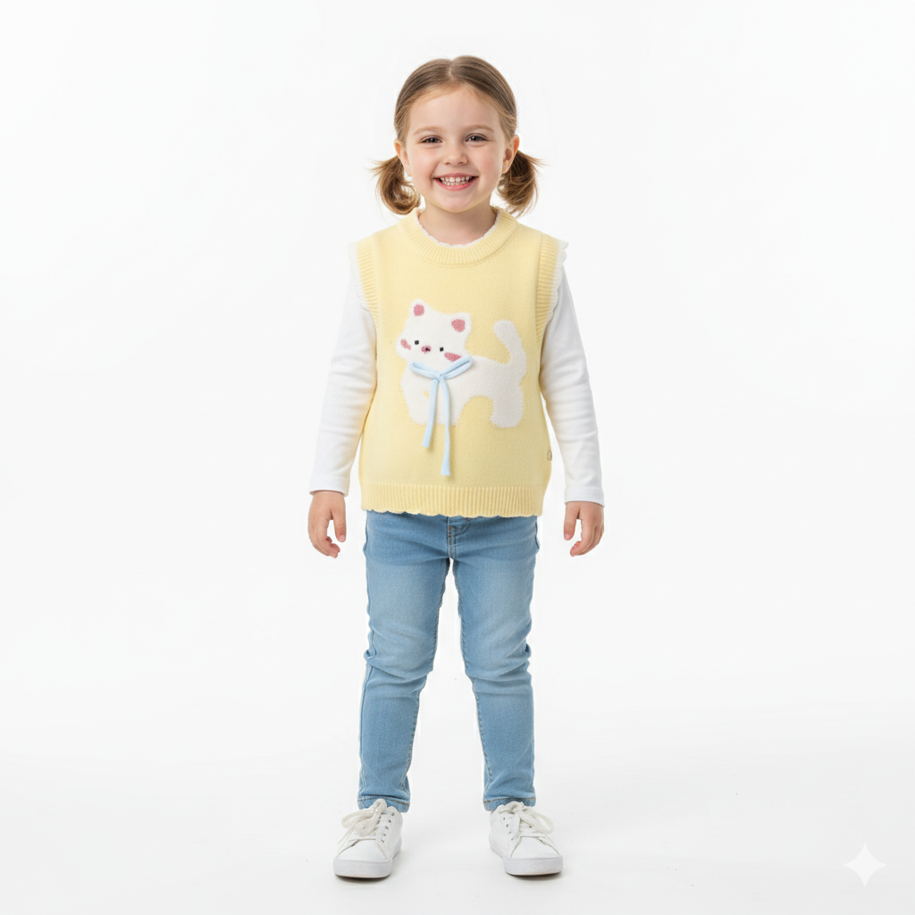 Kitty Cuddle Knit Vest