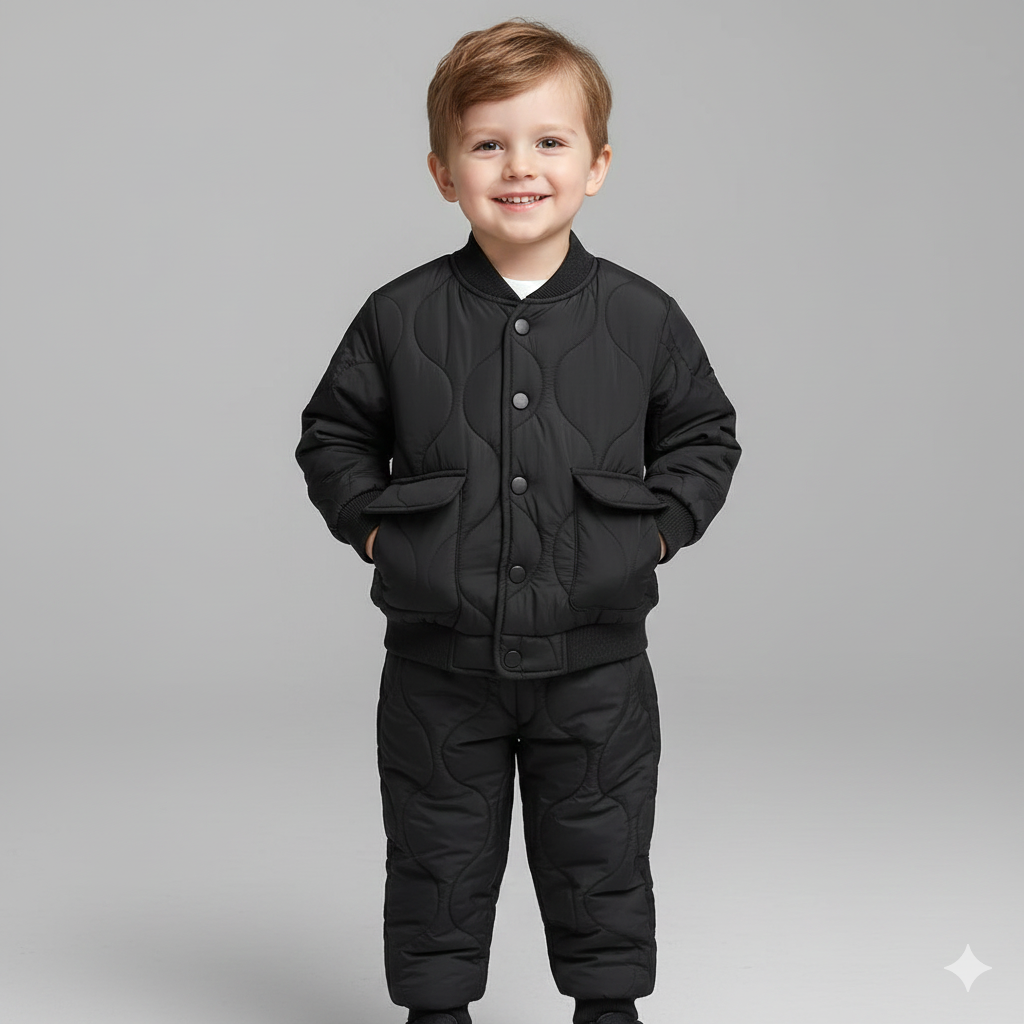 The Varsity Quilted Puffer Suit