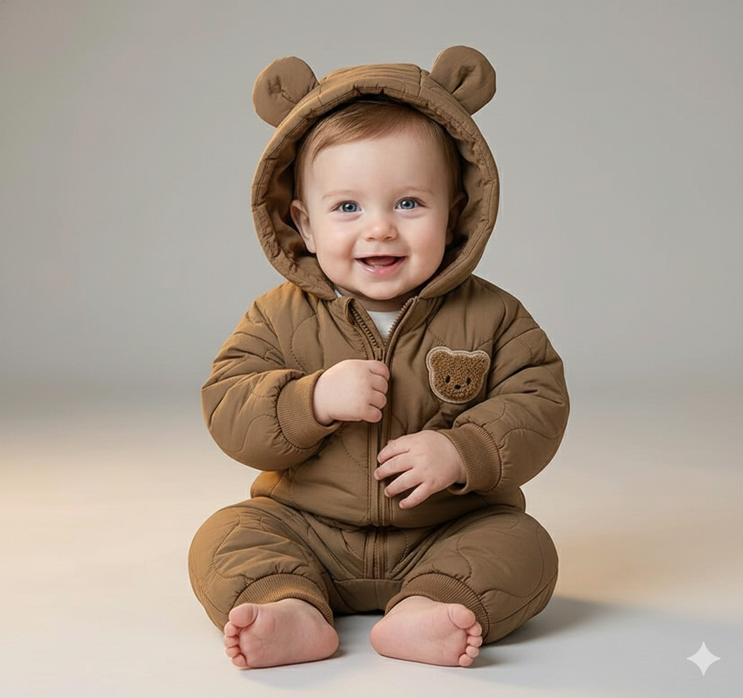 Cartoon Bear Baby Jumpsuit