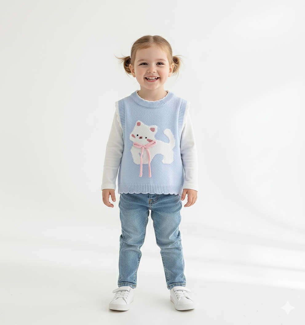 Kitty Cuddle Knit Vest