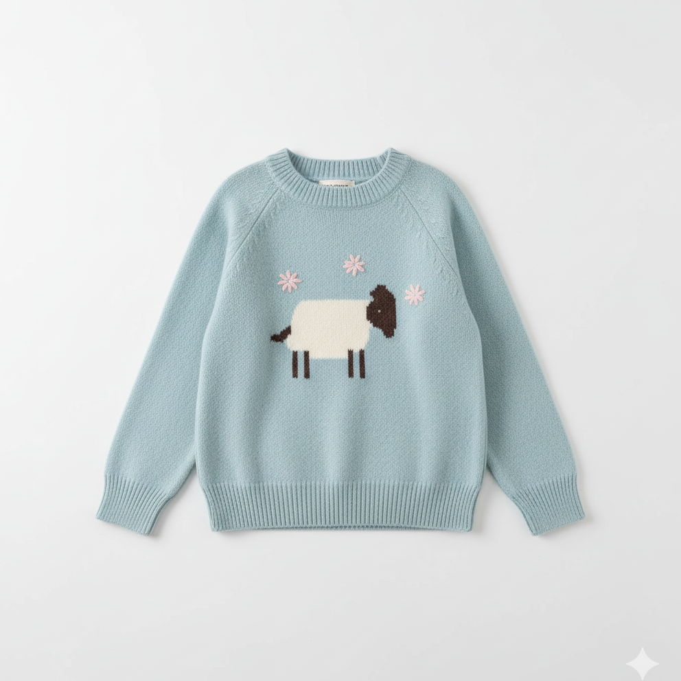 Ultra-Soft Kids Cartoon Knit Sweater