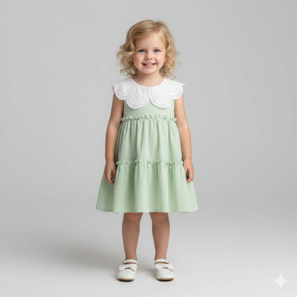 Lace Bodice Tiered Summer Dress