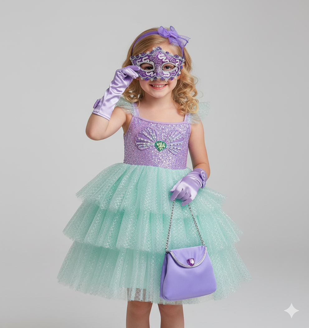 Mermaid Princess Sequin Dress for Girls