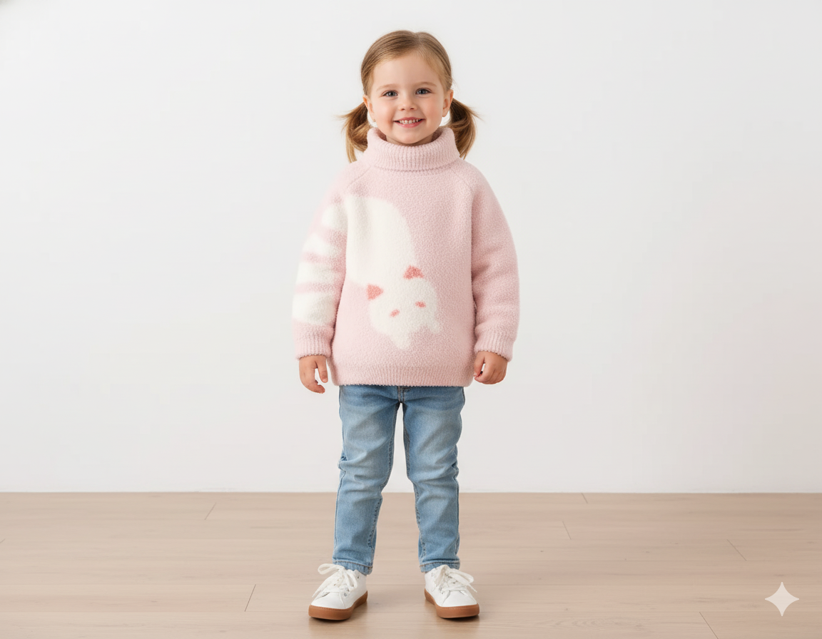 The Critter Cuddle Plush Turtleneck Sweater