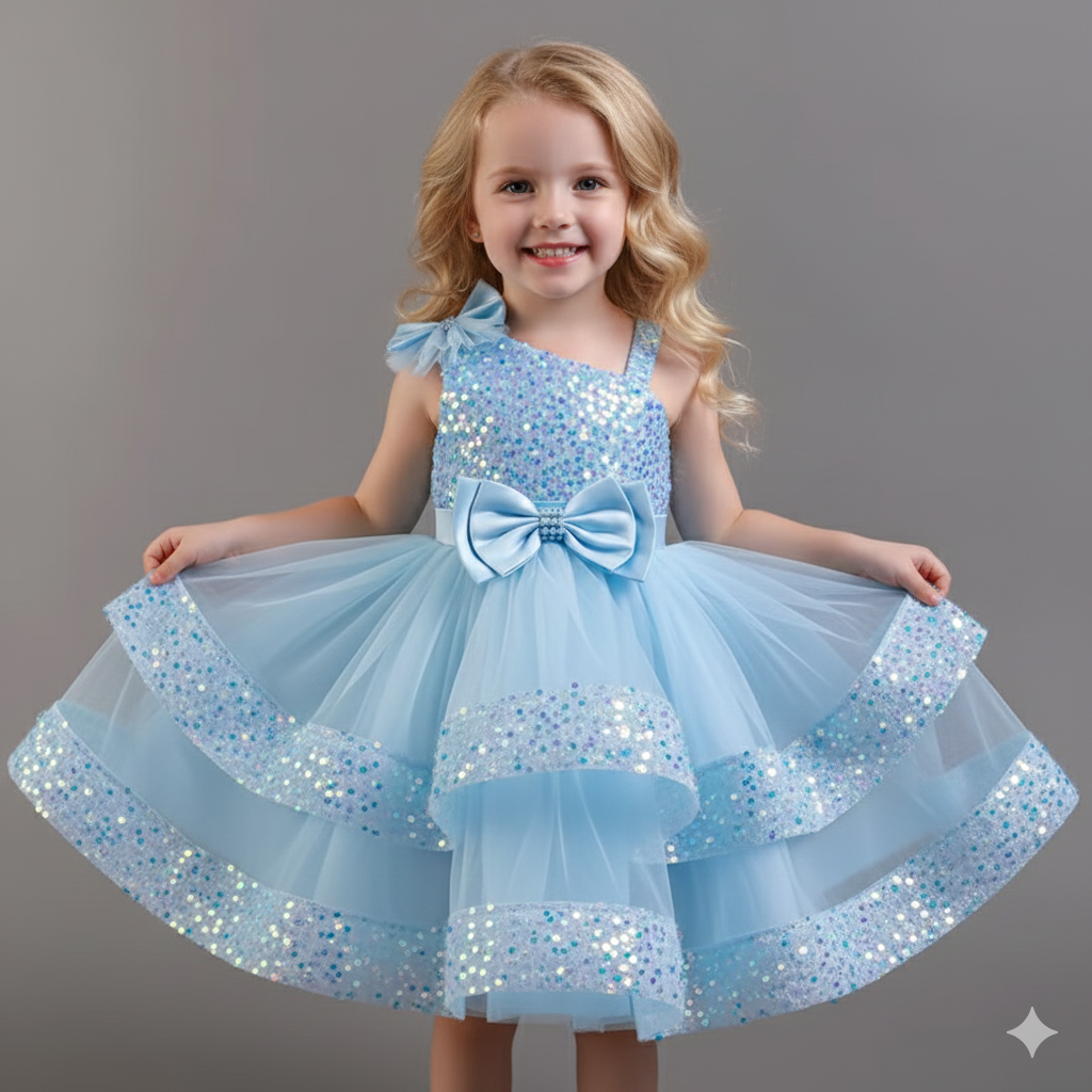 Girls' Sequin & Tulle Princess Dress