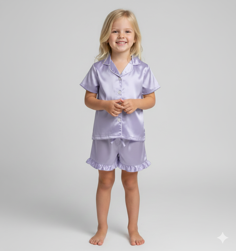 The Little Dreamer Satin Pajama Set