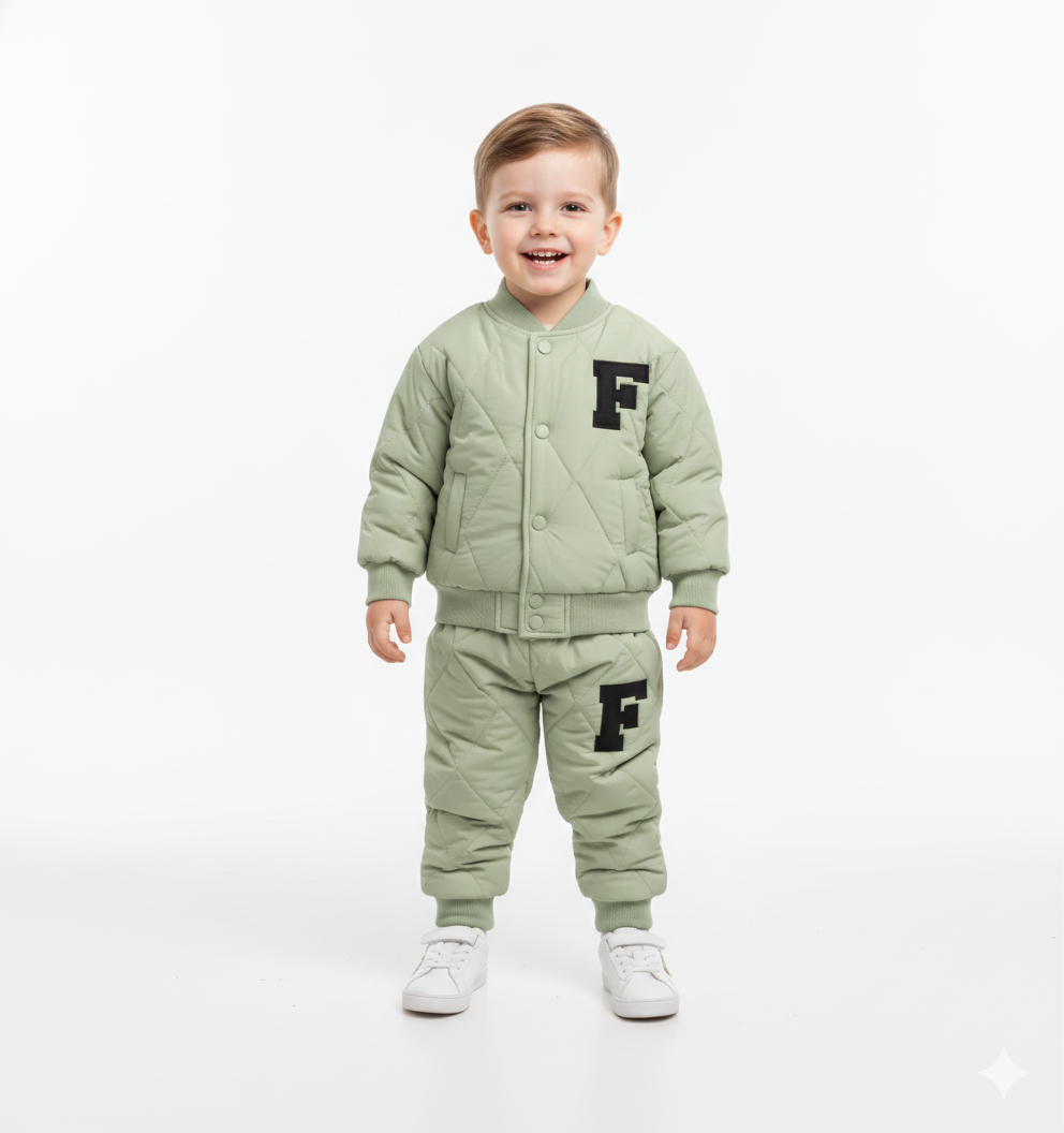 The Varsity Quilted Puffer Suit