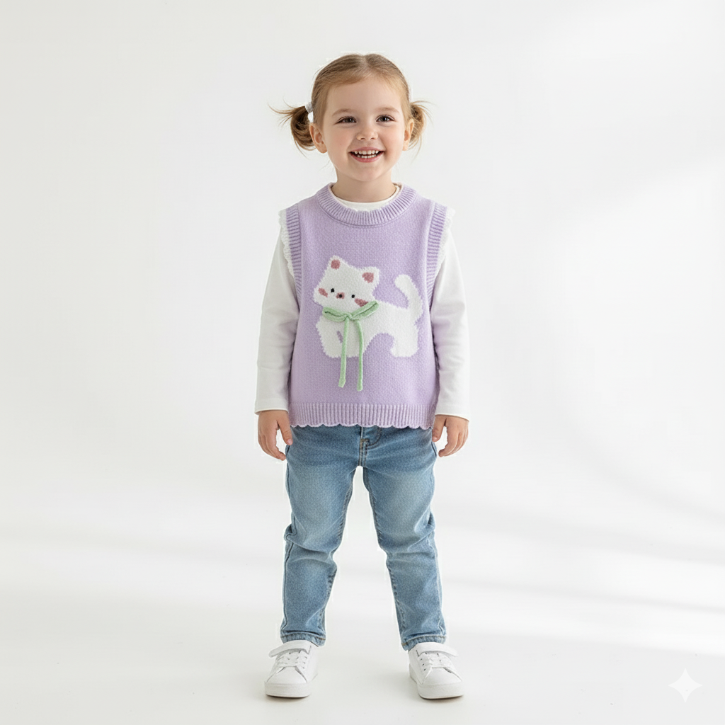 Kitty Cuddle Knit Vest