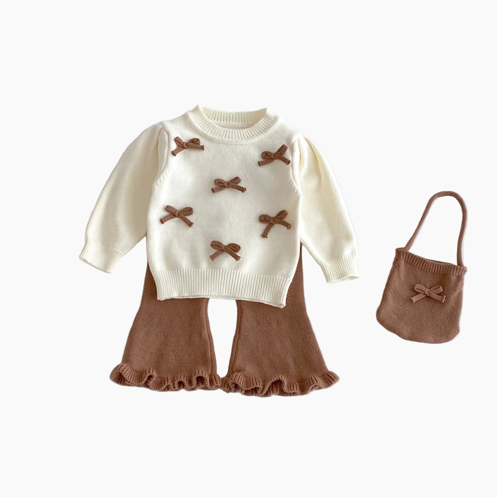 3 Piece Baby Girl Knitted Outfit