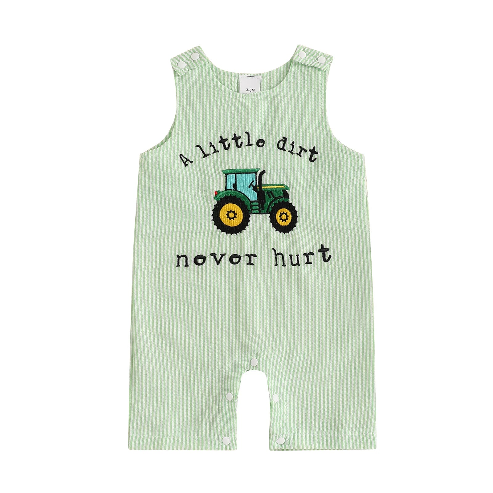 Casual Striped & Embroidered Summer Romper