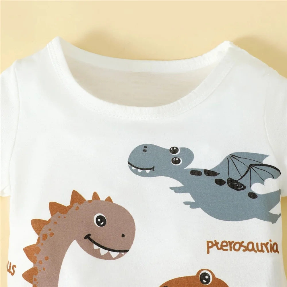 Dinosaur Print T-Shirt & Shorts Set