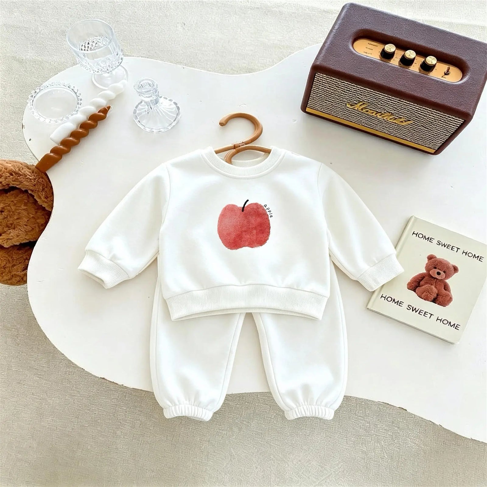 Baby & Toddler Apple Sweatshirt & Jogger Pants Set