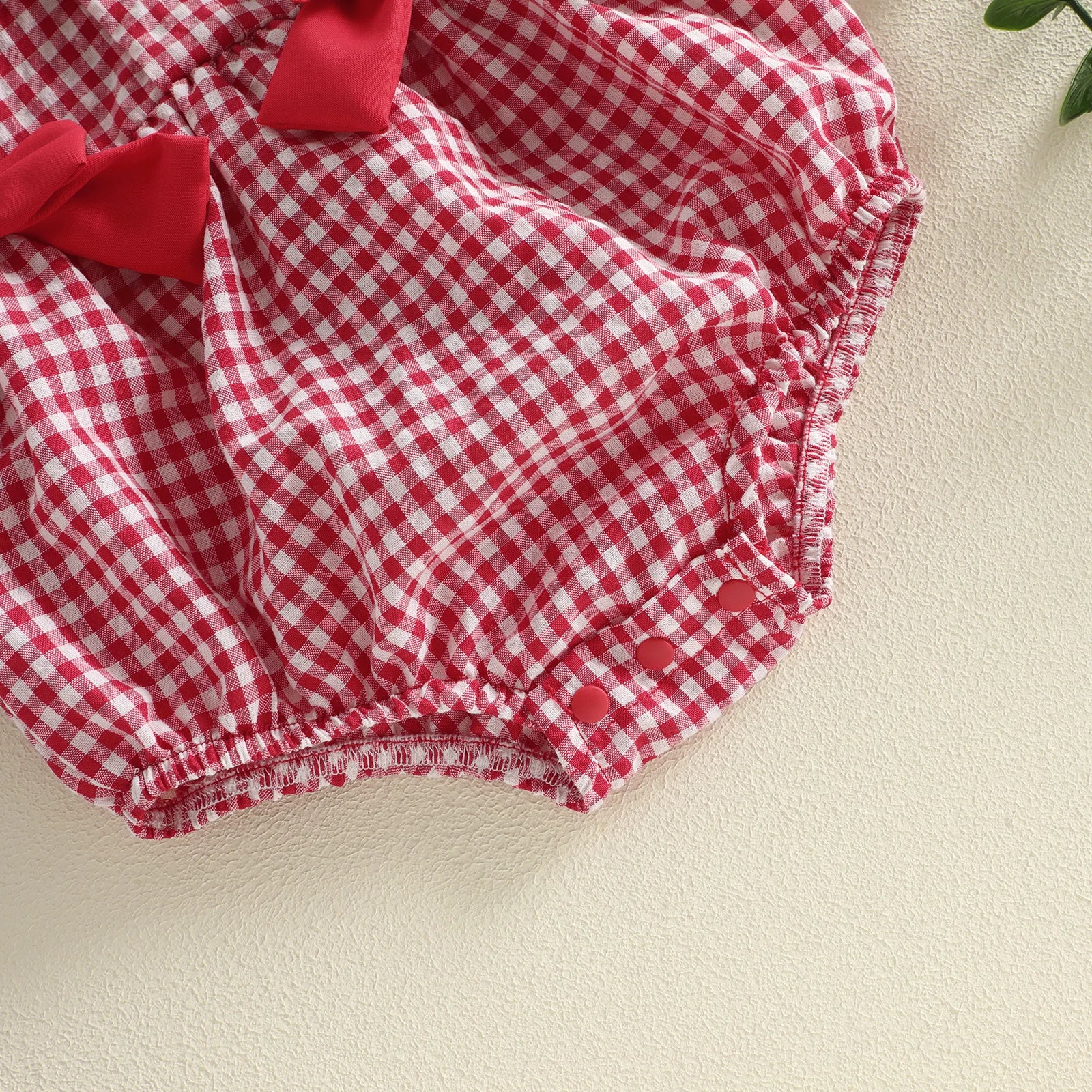 Baby Girls Watermelon Plaid Romper