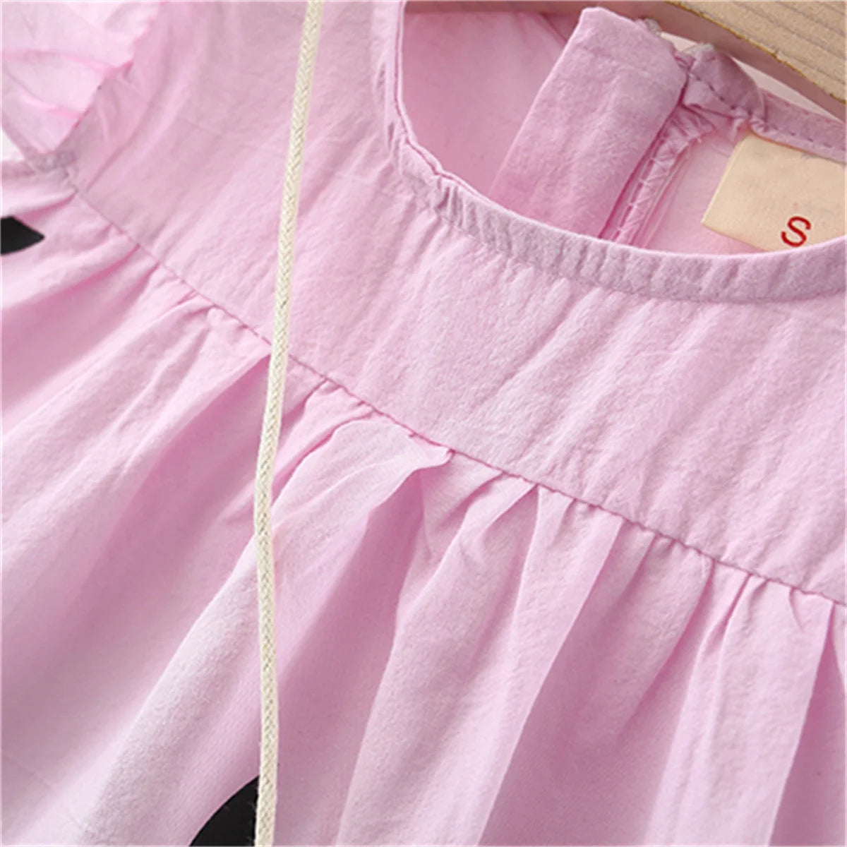 Cute Watermelon Print Flutter Sleeve Dress & Bag Set
