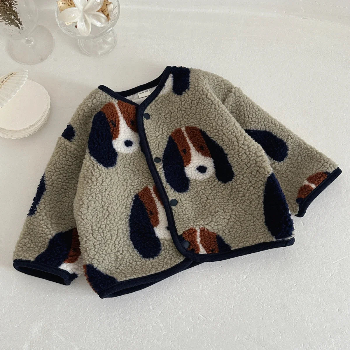 Baby & Toddler Dog Print Sherpa-Style Jacket