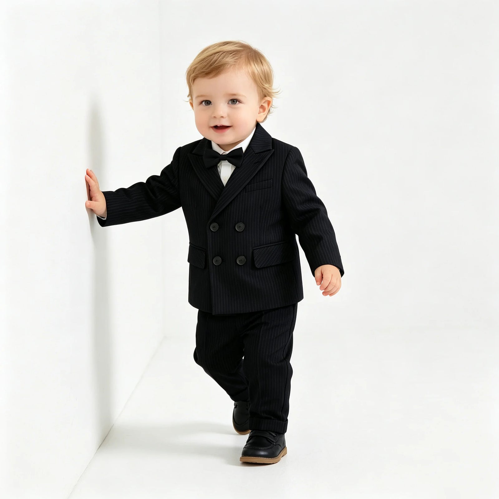 Toddler Boys' Striped Formal Suit Set
