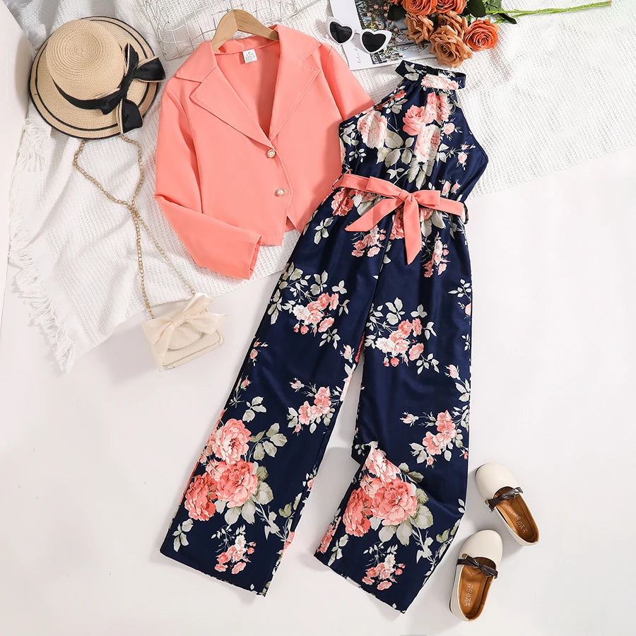 Girls’ Pink 2-Piece Outdoor Vacation Set