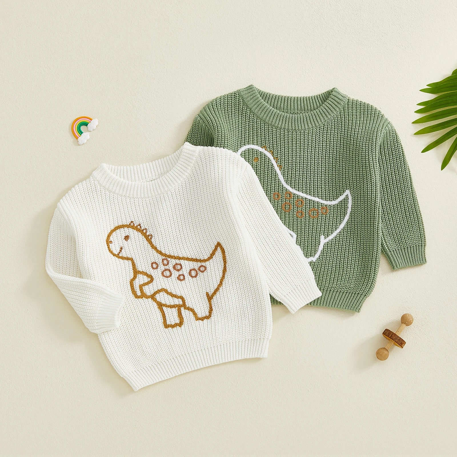 Baby & Toddler Boys' Dinosaur Embroidered Knit Sweater
