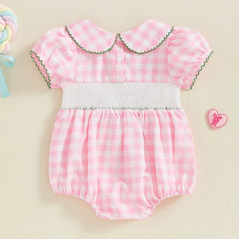 Baby Girl Smocked Golf Romper