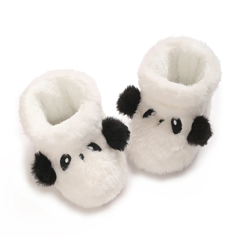 Baby Plush Winter Booties with Soft Soles