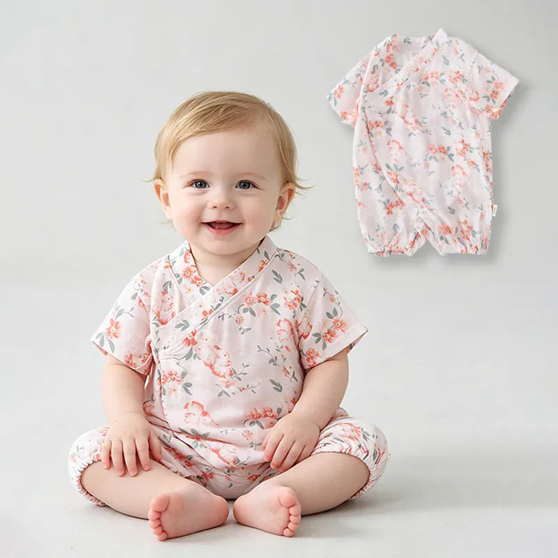Baby Double Layer Muslin Kimono Onesie