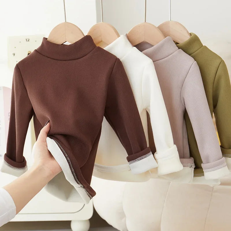 Kids' Cozy Turtleneck Long Sleeve Tee