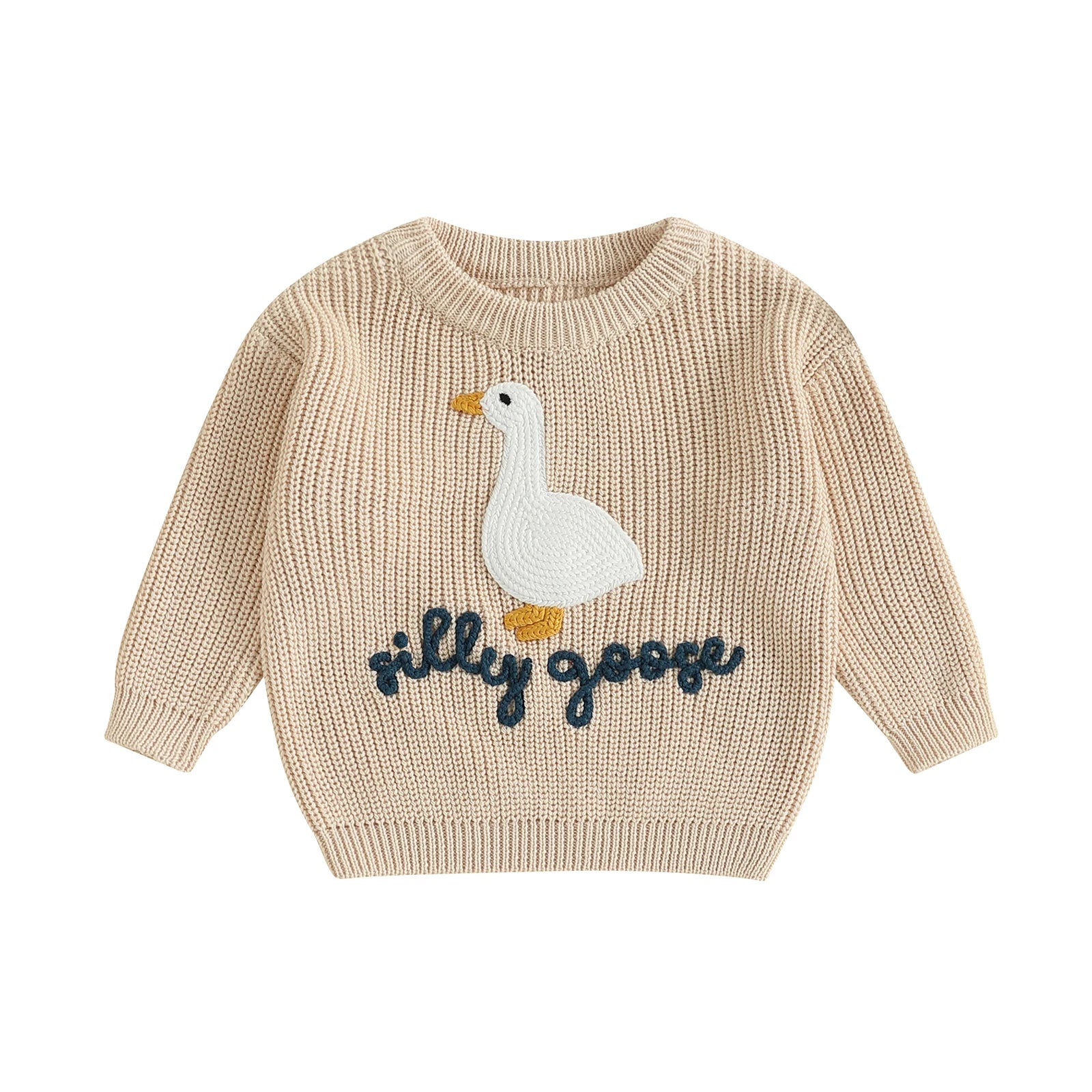 Baby & Toddler Goose Embroidered Sweater