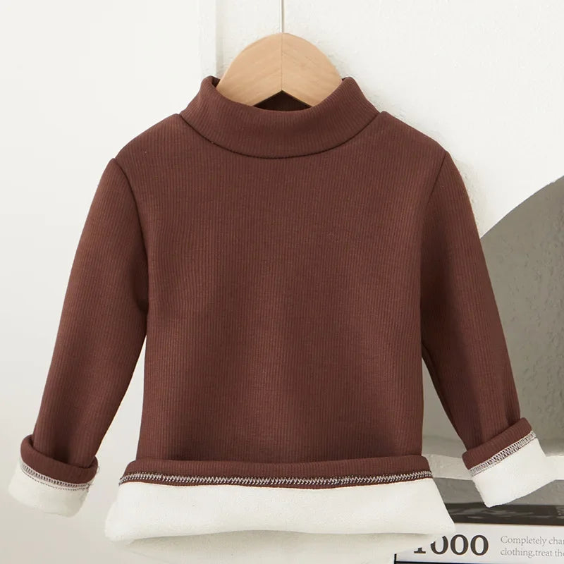 Kids' Cozy Turtleneck Long Sleeve Tee