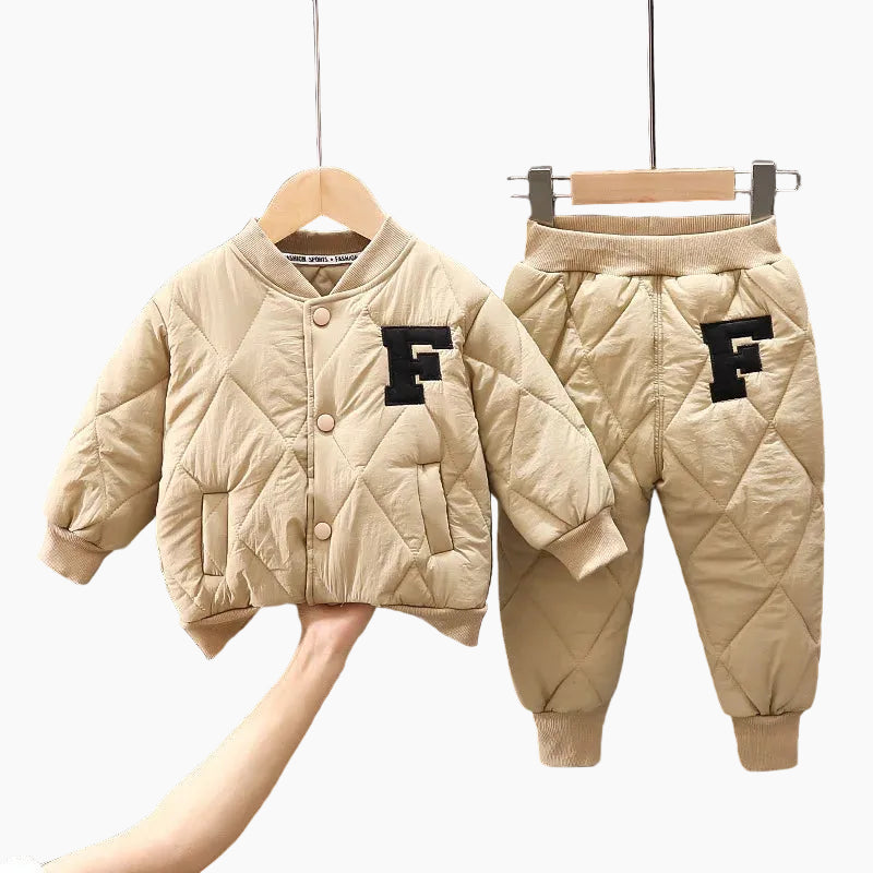 The Varsity Quilted Puffer Suit