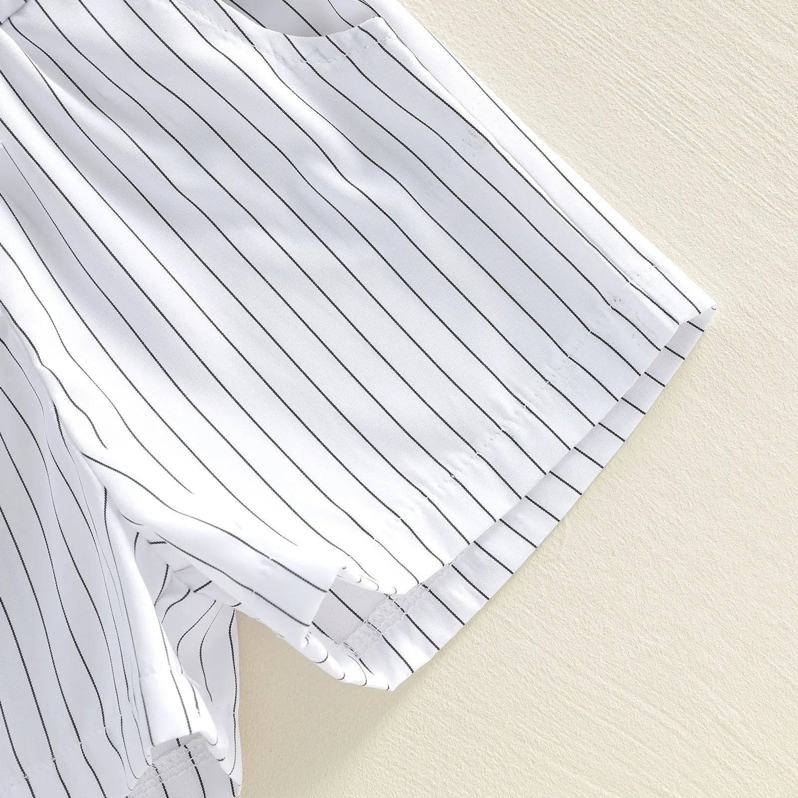Toddler Boy Goose Embroidered Tee & Striped Shorts Set