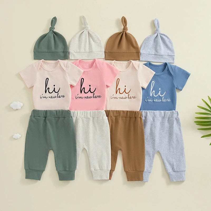 Newborn Baby 3-Piece Outfit Set