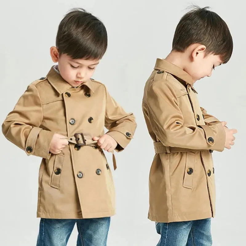 Unisex Classic Double-Breasted Trench Coat