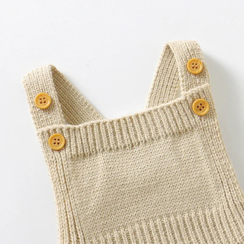 Baby Unisex Solid Knit Sleeveless Bodysuit & Hat 2-Piece Set