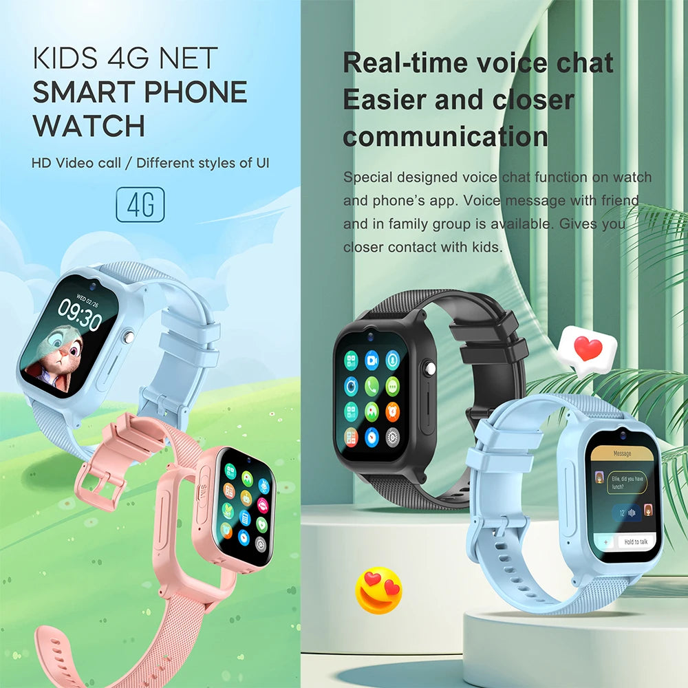 4G Kids Smartwatch with GPS Tracker & Video Call